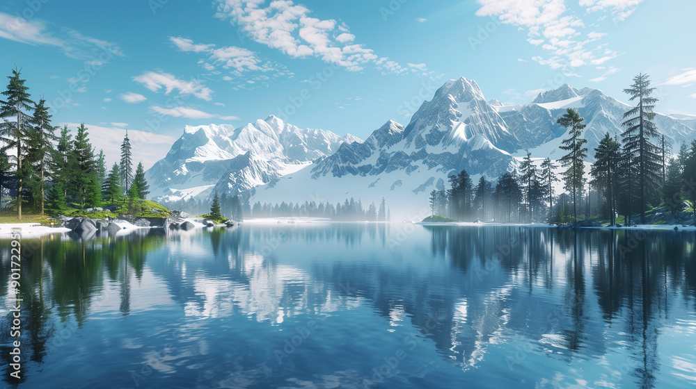 Fototapeta premium Lake reflection