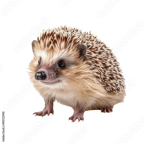 Obraz na płótnie Fröhlicher Igel ( Erinaceidae ), freigestellt vor transparentem Hintergrund, Generative AI w salonie