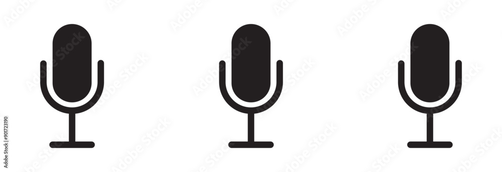Microphone icon vector. Voice icon symbol design eps 10 Microphone icon vector. Voice icon symbol design eps 10