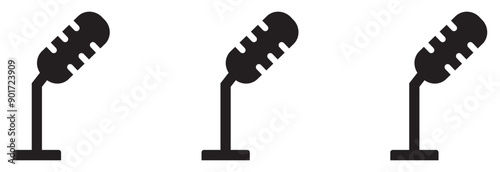 Studio Microphone  Cut File Retro Microphone design eps 10