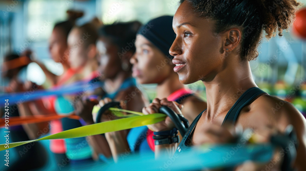 Strengthen Your Workout Routine with Resistance Bands - Fitness Enthusiasts Exercising with Elastic Bands for Muscle Training Strengthen Your Workout Routine with Resistance Bands - Fitness Enthusiasts Exercising with Elastic Bands for Muscle Training