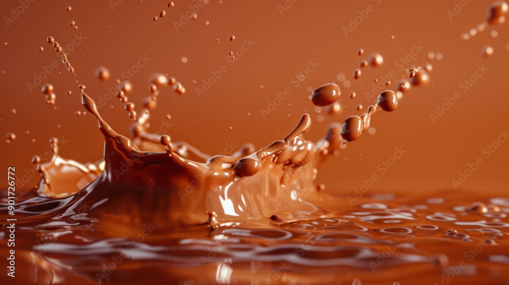 Dynamic Liquid Clay Splash in Abstract Patterns on Studio Background Dynamic Liquid Clay Splash in Abstract Patterns on Studio Background
