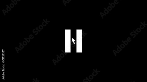 White Pause and Play Animation Overlay background with alpha channel, background with alpha, background with alpha channel 4K