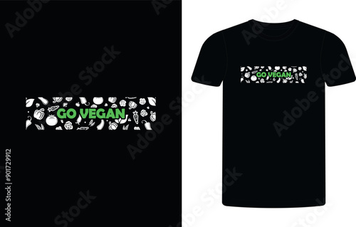 Love Vegan T-shirt Design Template, Celebrate World Vegan Day shirt design, Love Vegan concept typographic  shirt design.