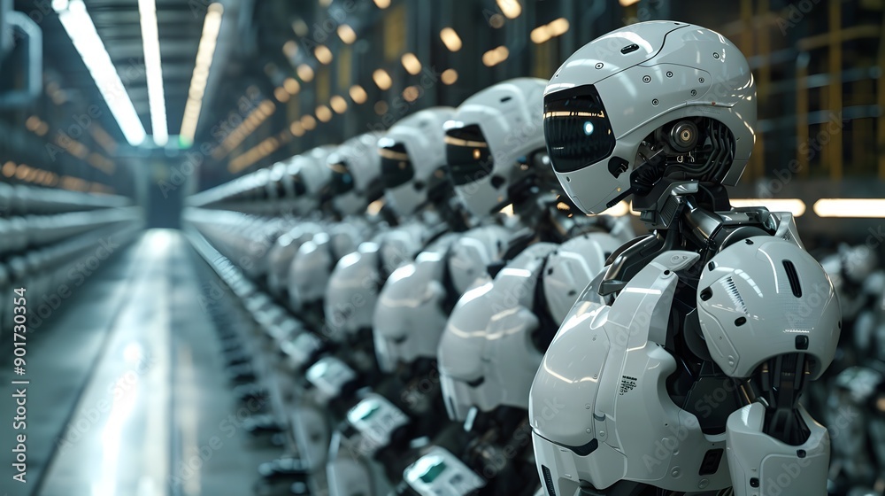 A Futuristic Metropolis Powered by Robotic Automation and AI-Driven Efficiency A Futuristic Metropolis Powered by Robotic Automation and AI-Driven Efficiency