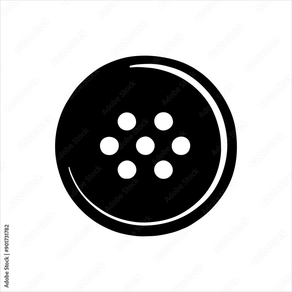 Clothes button silhouette on white background. Clothes button icon vector sign illustration design. Clothes button silhouette on white background. Clothes button icon vector sign illustration design.