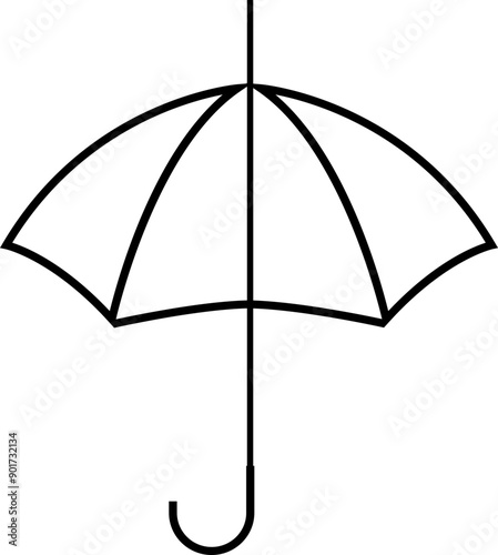 vector, graphic, of, umbrella, icon, in, cartoon, style, minimal, design, template, silhouette, vector elements, isolated, on, transparent background, used, for, mobile app, website, ui, and, ux, vect