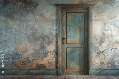 wooden door with a small amount of messy texture.