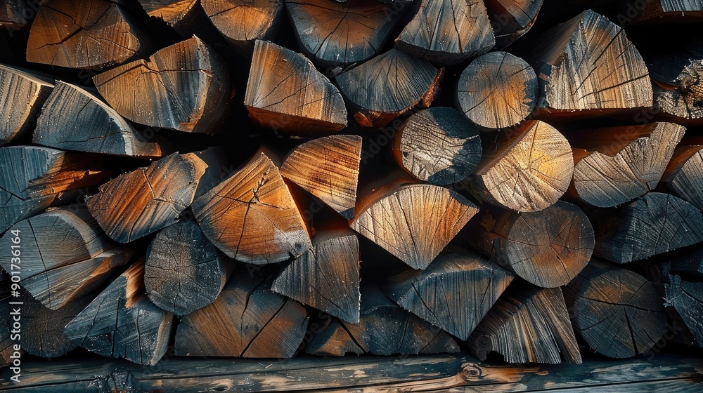 A pack of wood. Generative AI. A pack of wood. Generative AI.