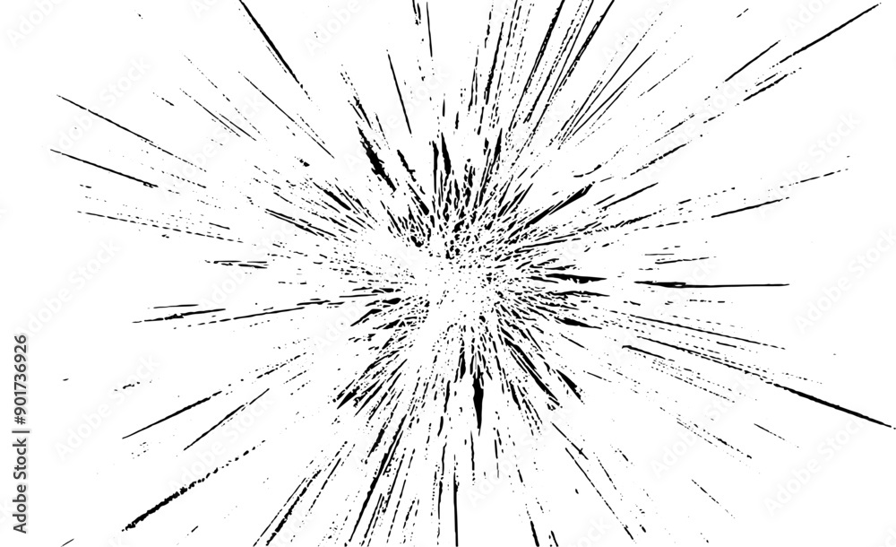 Circular starburst explosion texture. Distressed uneven grunge background. Abstract vector illustration. Overlay to create interesting effect and depth. Isolated on white background. Circular starburst explosion texture. Distressed uneven grunge background. Abstract vector illustration. Overlay to create interesting effect and depth. Isolated on white background.