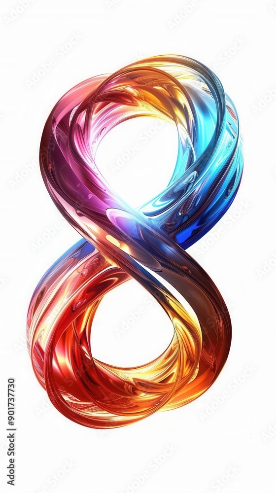 Endless Connection. Infinity symbol with a transparent background concept Endless Connection. Infinity symbol with a transparent background concept