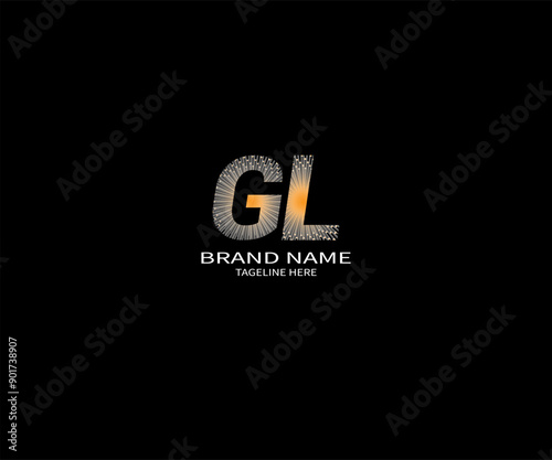 GL letter logo design. circle, triangle, hexagon, flat and simple style with white color variation letter logo set in one artboard. GL minimalist