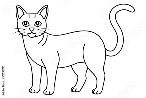 Cat line art illustration Design Concepts