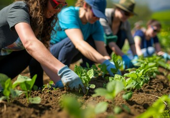 A community garden event with workshops on gardening techniques and sustainable practices, attended by enthusiastic participants