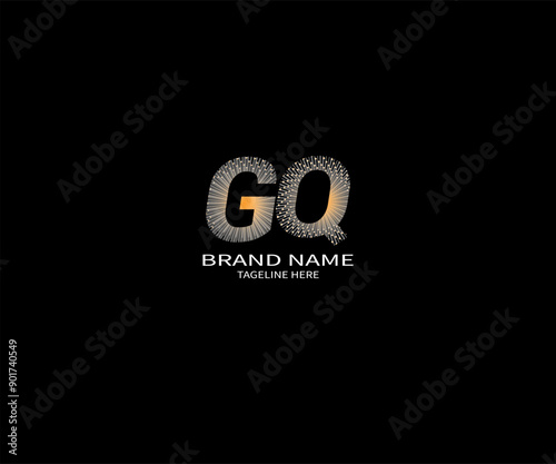 GQ letter logo design. circle, triangle, hexagon, flat and simple style with white color variation letter logo set in one artboard. GQ minimalist