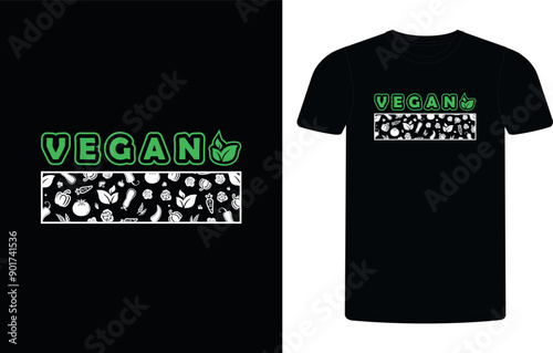 Vegan T-shirt Design Template, Celebrate World Vegan Day shirt design, Vegan concept typographic  shirt design.