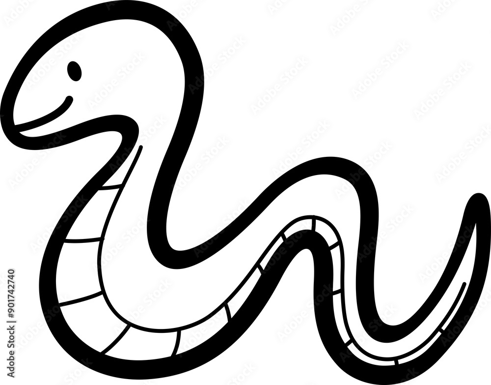 Snake icon outline. Singe animal icon from the big animals outline. stock vector Snake icon outline. Singe animal icon from the big animals outline. stock vector
