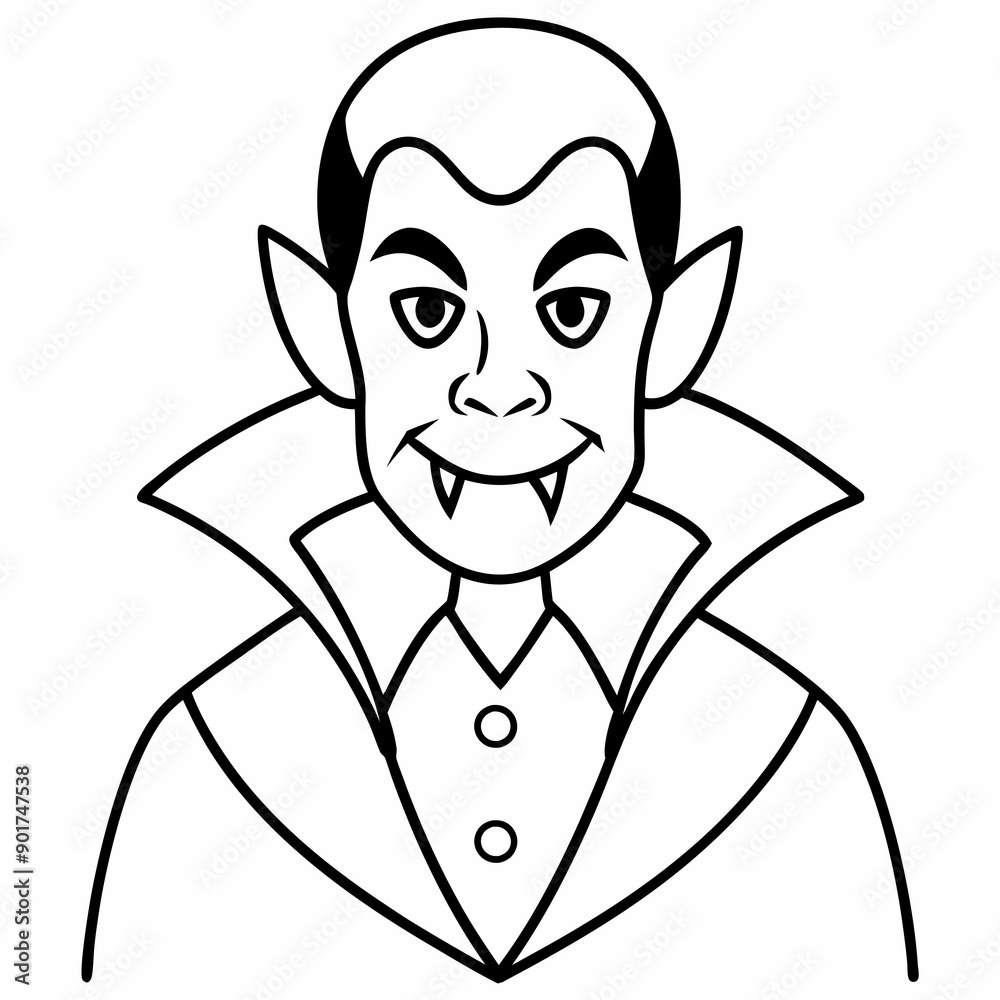 Dracula  Silhouette Vector illustration