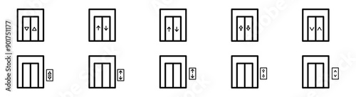 Elevator sign,building doorway symbol. Elevator, elevator icon set. Vector graphic illustration.