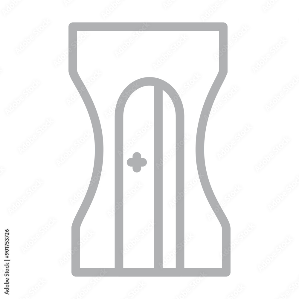 Pencil Sharpner Vector Line Grey Icon Design Pencil Sharpner Vector Line Grey Icon Design