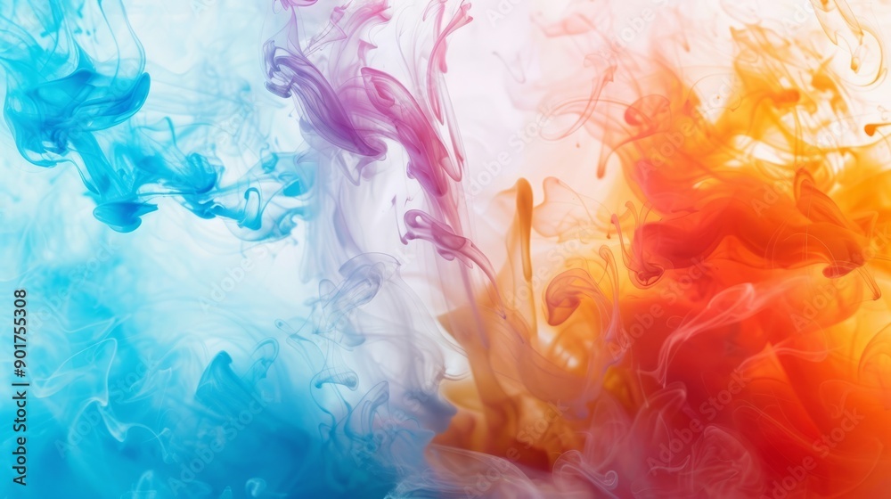 Obraz premium Fashion style photos,Texture color abstract background pattern art paint liquid blue effect. Abstract texture design pattern color background gold mineral luxury ink nature wallpaper creative rainbow