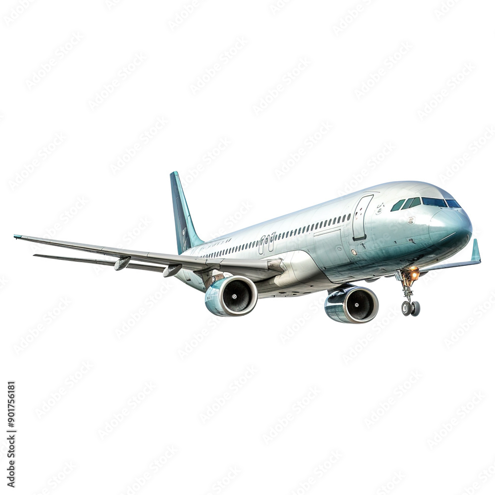 Obraz premium airplane isolated on transparent background, clipping path, png, 