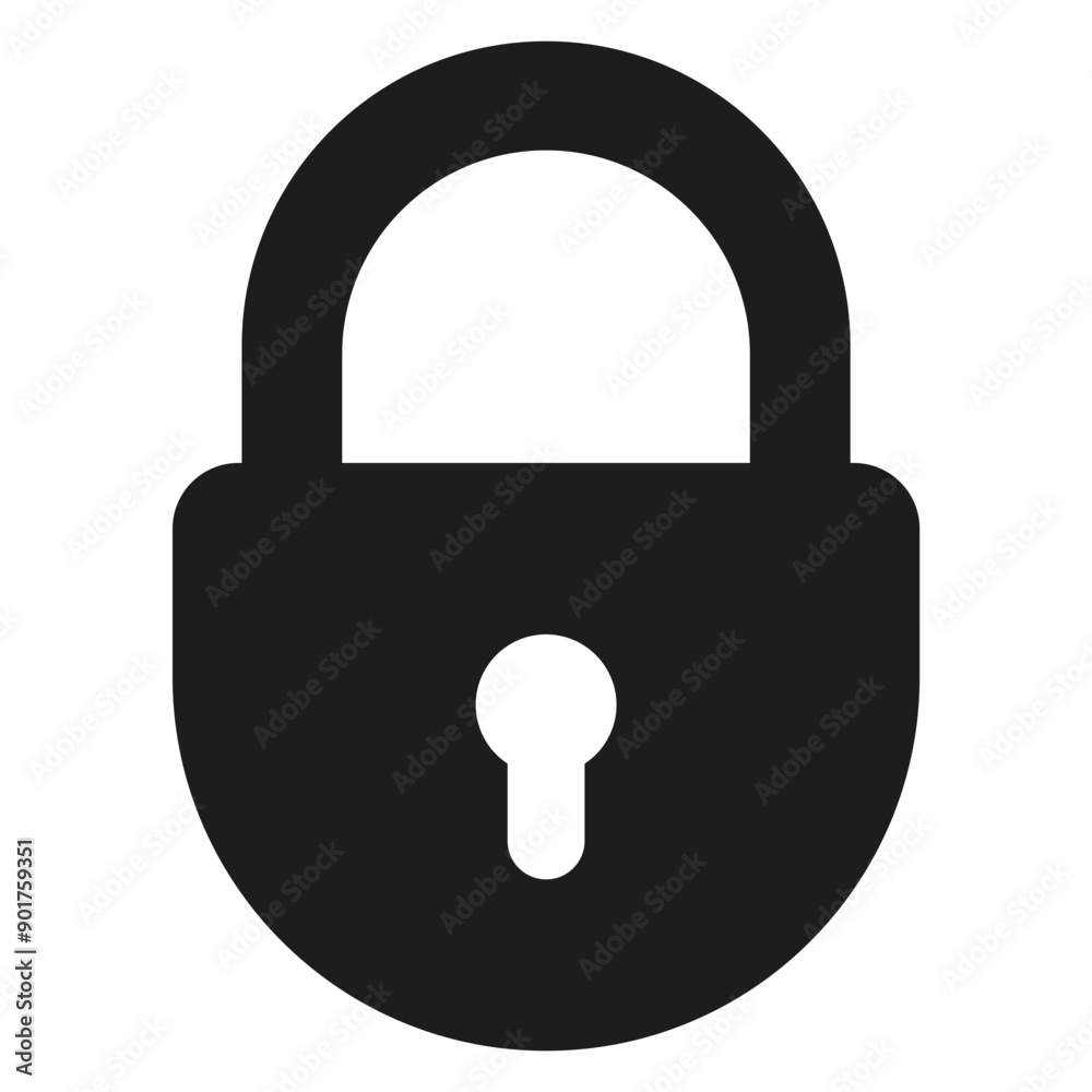 Lock icon. Locked and unlocked black line icon. Flat security symbol. Vector illustration. Lock icon. Locked and unlocked black line icon. Flat security symbol. Vector illustration.