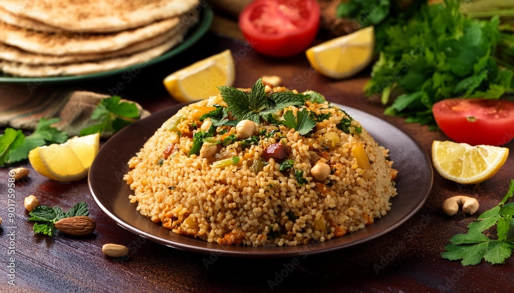 vegetarian egyptian khoshary, AI generated vegetarian egyptian khoshary, AI generated