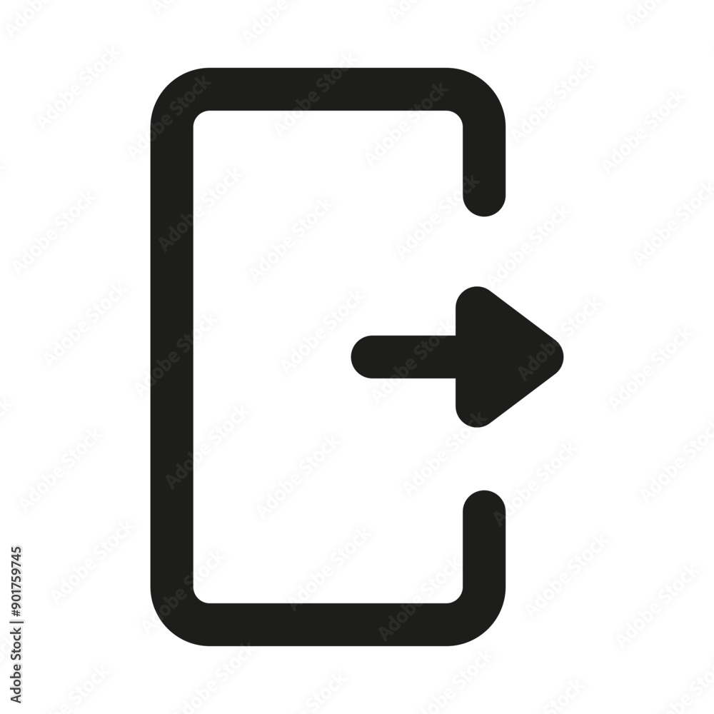 Door icons. Open, close and ajar door. Door icons. Open, close and ajar door.