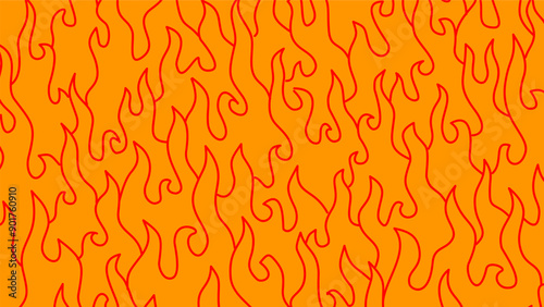 Abstract Fire Background. Abstract flame Background. doodle fire background. orange Fire background. orange flame.