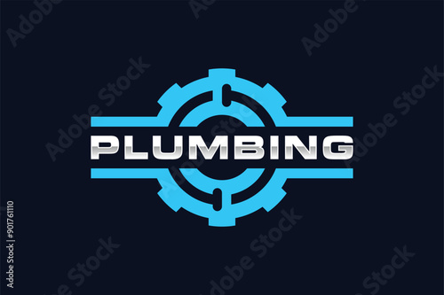 circle plumbing emblem logo text