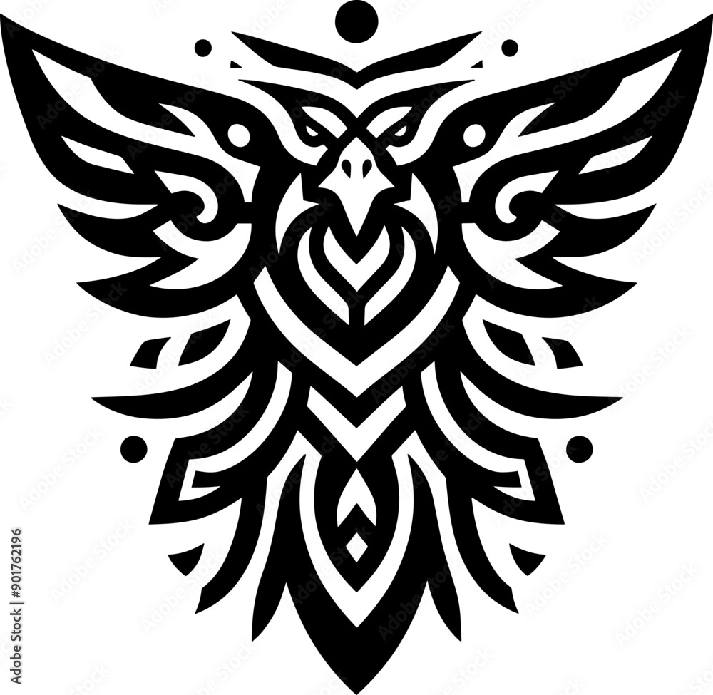 tribal Tattoo art design of eagle logo silhouette tribal Tattoo art design of eagle logo silhouette