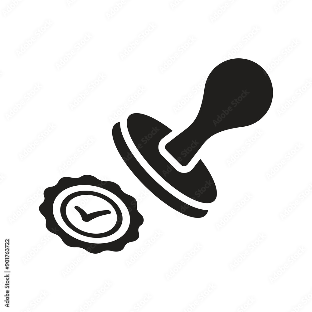 Fototapeta premium Stamp icon. Approved icon