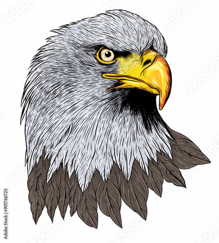 vector illustration of eagle head design, for logos, mascots, poster, design and others