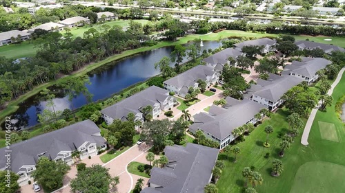 Aerial drone footage of Florida real estate. Naples, Florida golf community neighborhoods and properties.