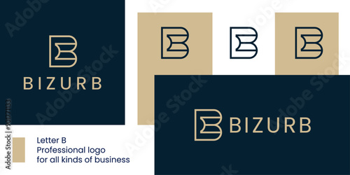 Contemporary Abstract B Emblem.