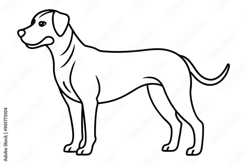 Dog line art illustration Design Concepts