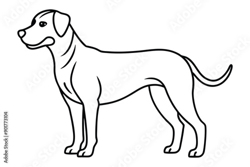 Dog line art illustration Design Concepts