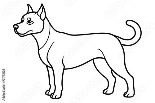 Dog line art illustration Design Concepts