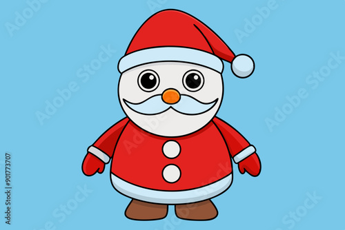 Christmas Character Vector Graphics: Cartoon, Clipart, Line Art Designs


