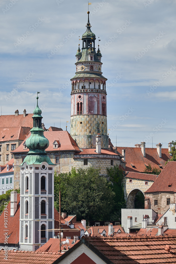 Obraz premium Cesky Krumlov castle, major tourist destination in south Bohemia region of Czech Republic