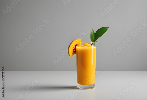 glass of orange juice and orange