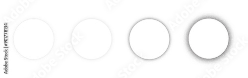 Set of stippling round frames. Vector dotted circles