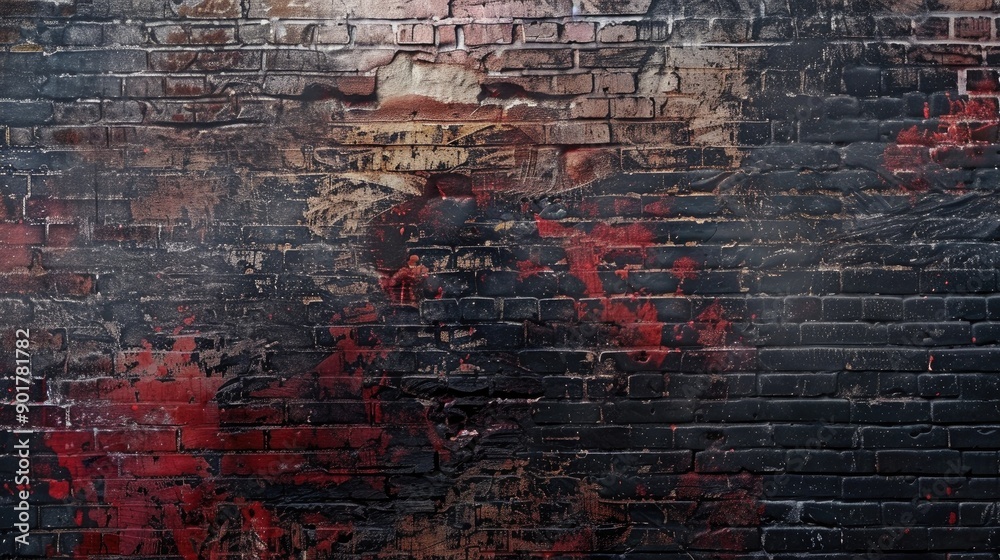 Obraz premium Abstract Grunge Brick Wall Texture with Copy Space