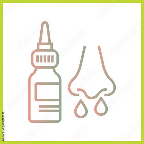 Nasal Spray icon Design