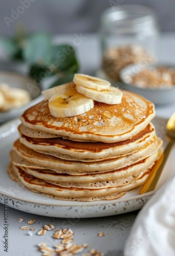 Stack of Banana Pancakes