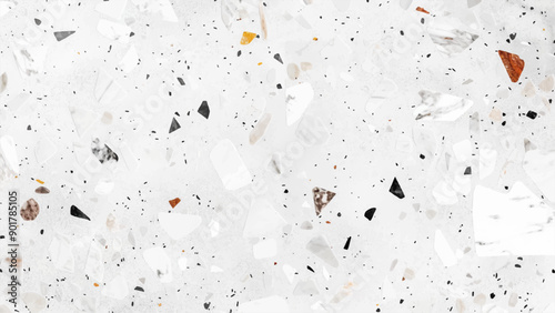 top view of black grey marble texture background, natural tile stone floor with seamless glitter pattern, Seamless blue gray granite terrazo flooring texture. Realistic chipped marble