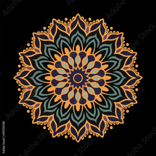 A colorful mandala design