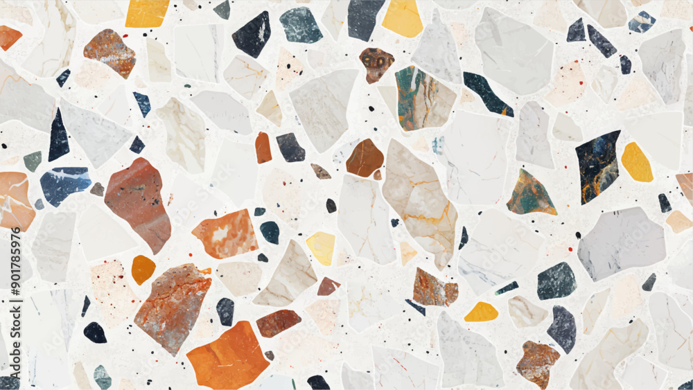 White grey marble seamless glitter texture background, counter top view of tile stone floor in natural pattern. Yellow, green, red and purple terrazzo marble tile background or texture. White grey marble seamless glitter texture background, counter top view of tile stone floor in natural pattern. Yellow, green, red and purple terrazzo marble tile background or texture.