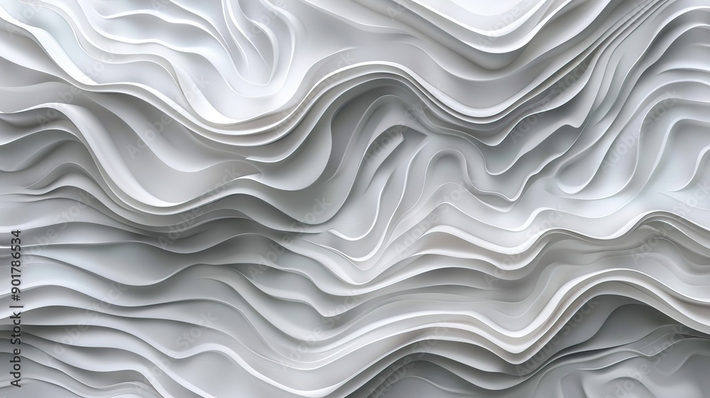 Abstract White Wavy Textures. Marble mural background and wallpaper. AI generated image Abstract White Wavy Textures. Marble mural background and wallpaper. AI generated image